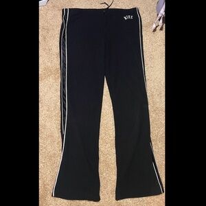 Nike Women’s Black Joggers with White stripes and YKK zipper